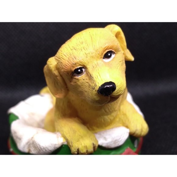 2009 AGC Cute Labrador Puppy In Gift Basket 2.25" Ornament Needs String - Picture 2 of 11